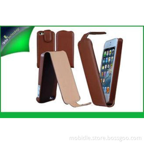 Customized Hot Stamp Logo Apple Iphone PU Leather Case , Ve